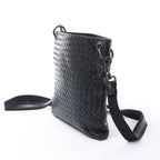 Bottega Veneta VN Intrecciato Crossbody Messenger Bag in Black 172736