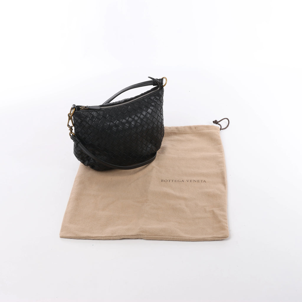 Bolso de hombro de cuero Intrecciato Bottega Veneta en rosa
