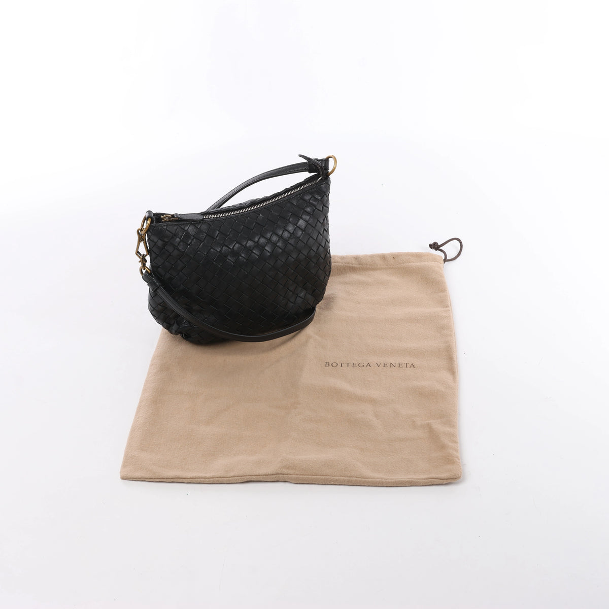Bolso de hombro de cuero Intrecciato Bottega Veneta en rosa