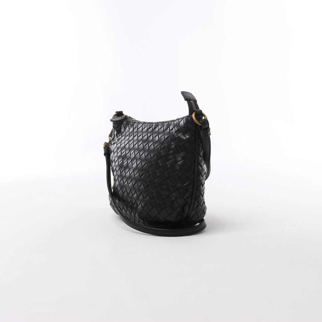 Bolso de hombro de cuero Intrecciato Bottega Veneta en rosa