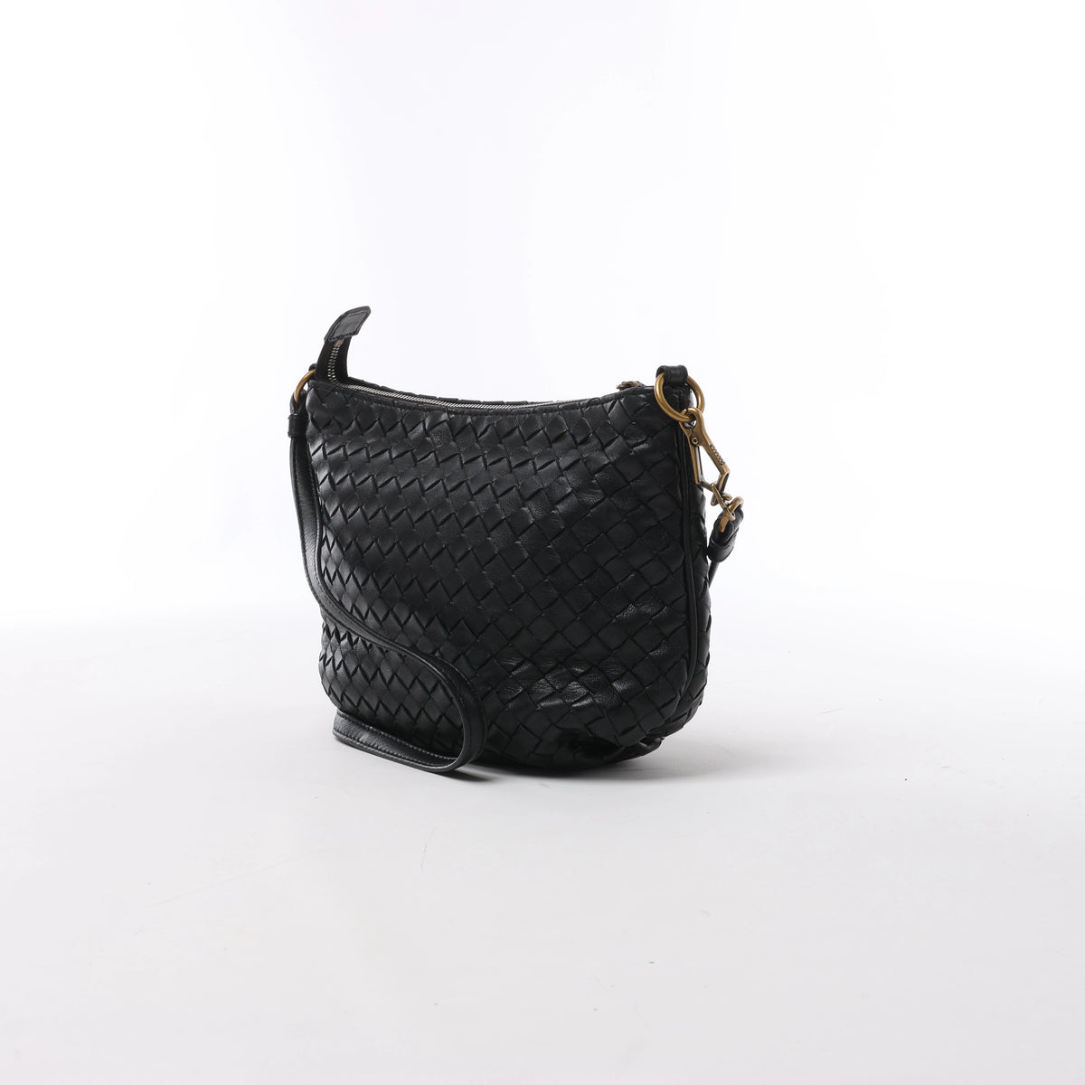 Bolso de hombro de cuero Intrecciato Bottega Veneta en rosa