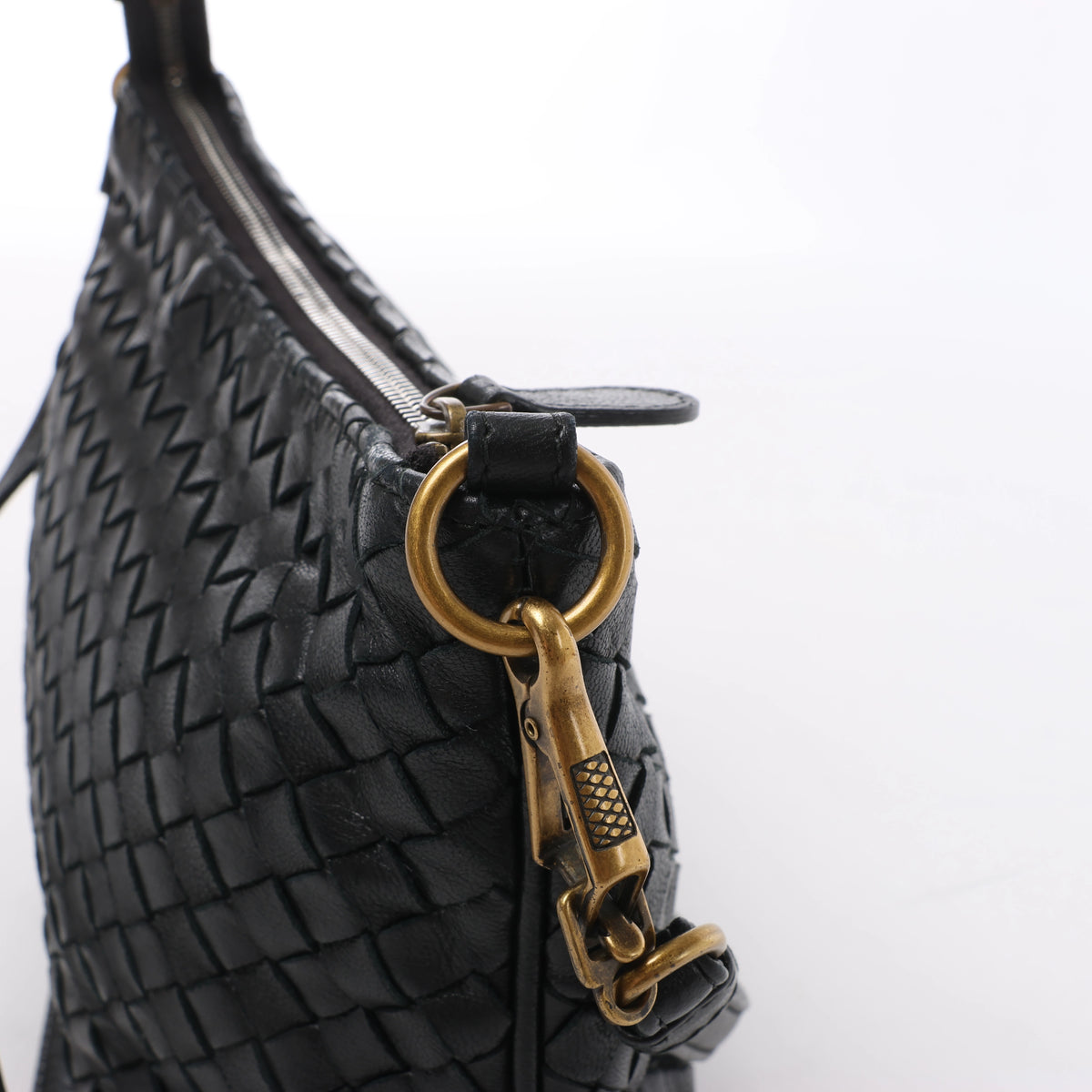 Bolso de hombro de cuero Intrecciato Bottega Veneta en rosa