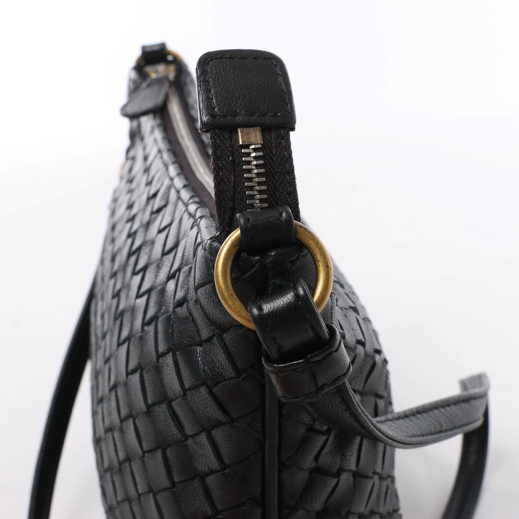 Bolso de hombro de cuero Intrecciato Bottega Veneta en rosa