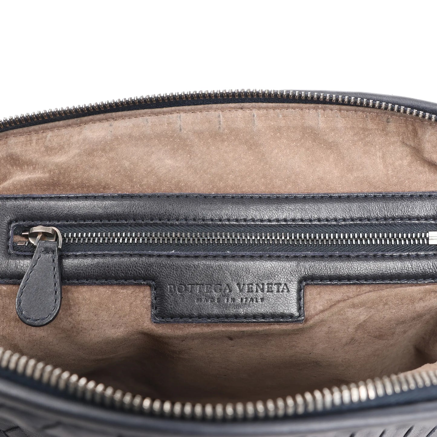 Bottega Veneta Nodini Intrecciato Leder Umhängetasche in Schwarz