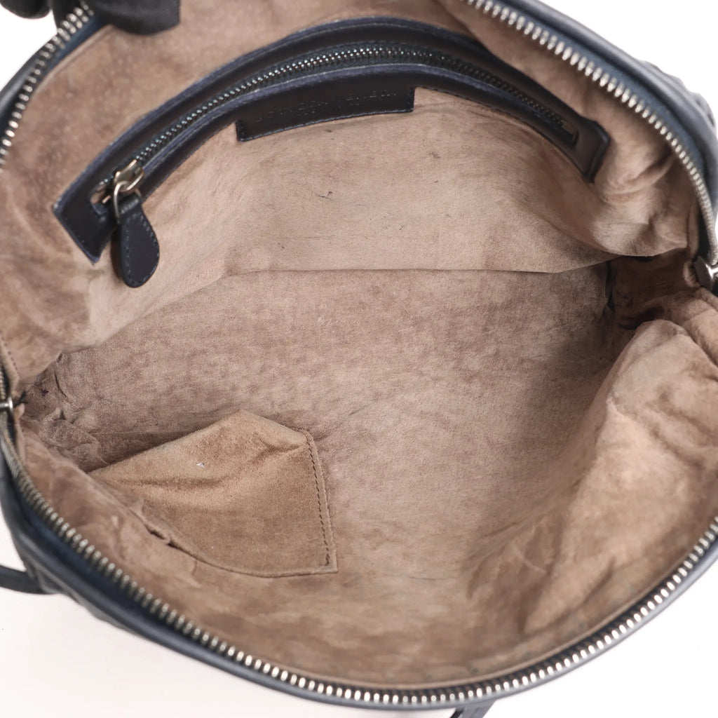 Bottega Veneta Nodini Intrecciato Leather Crossbody Bag in Black