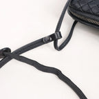 Bottega Veneta Nodini Intrecciato Leather Crossbody Bag in Black