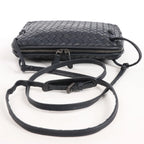 Bottega Veneta Nodini Intrecciato Leather Crossbody Bag in Black