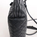Bottega Veneta Nodini Intrecciato Leather Crossbody Bag in Black