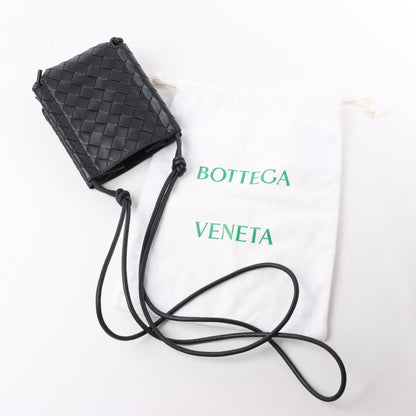 Bottega Veneta Intrecciato Leather Shoulder bag in Black