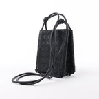 Bottega Veneta Intrecciato Leather Crossbody bag in Black
