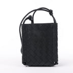 Bottega Veneta Intrecciato Leather Crossbody bag in Black