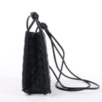 Bottega Veneta Intrecciato Leather Crossbody bag in Black