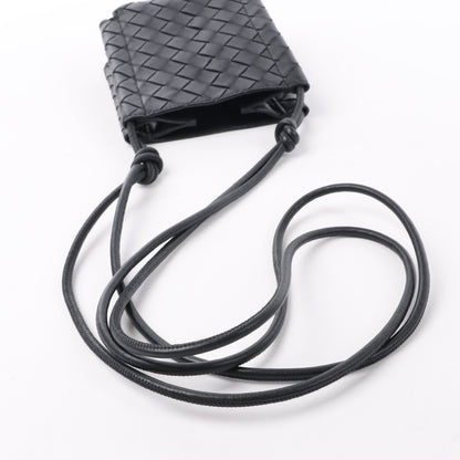 Bottega Veneta Intrecciato Leather Shoulder bag in Black