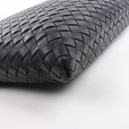 Bottega Veneta VN Intrecciato Leather Crossbody Messenger Bag in Black