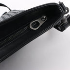 Bottega Veneta VN Intrecciato Leather Crossbody Messenger Bag in Black