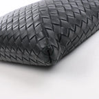 Bottega Veneta VN Intrecciato Leather Crossbody Messenger Bag in Black