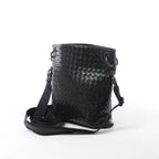 Bottega Veneta VN Intrecciato Crossbody Messenger Bag in Black