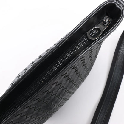Bottega Veneta VN Nappa Intrecciato Crossbody Messenger Bag in Black