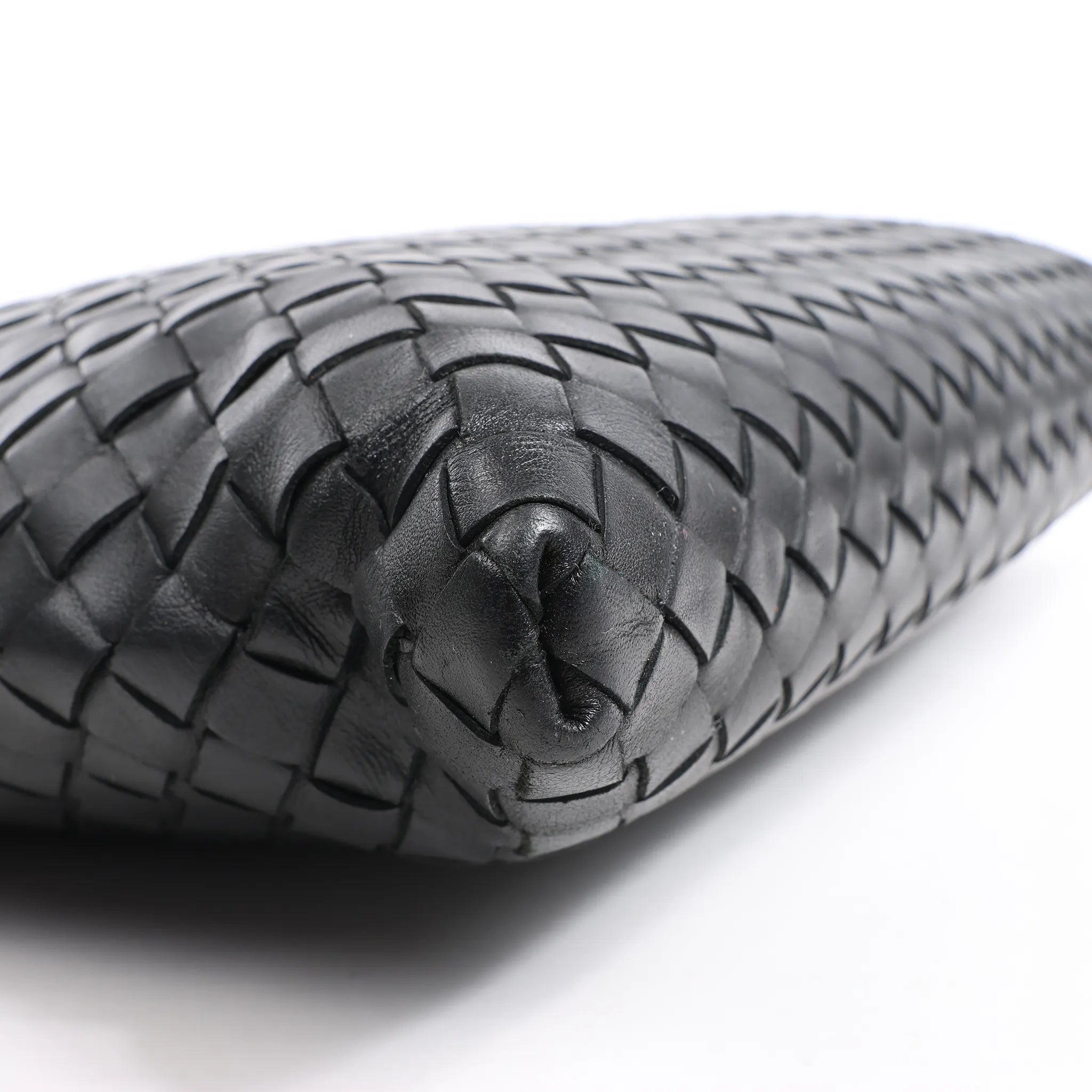 Bottega Veneta VN Nappa Intrecciato Crossbody Messenger Bag in Black