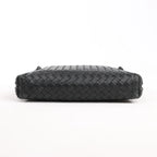 Bottega Veneta Nodini Intrecciato Leather Crossbody Bag in Black