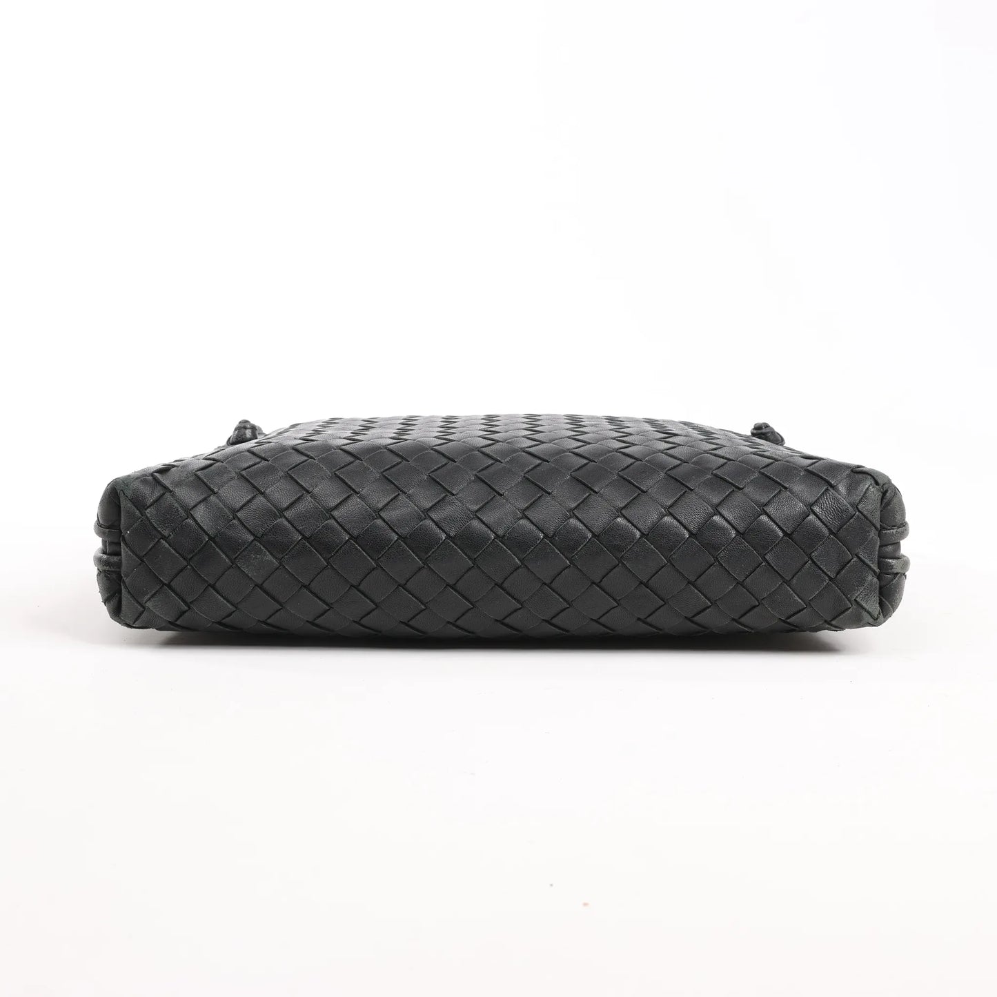 Bottega Veneta Nodini Intrecciato Leather Crossbody Bag in Black