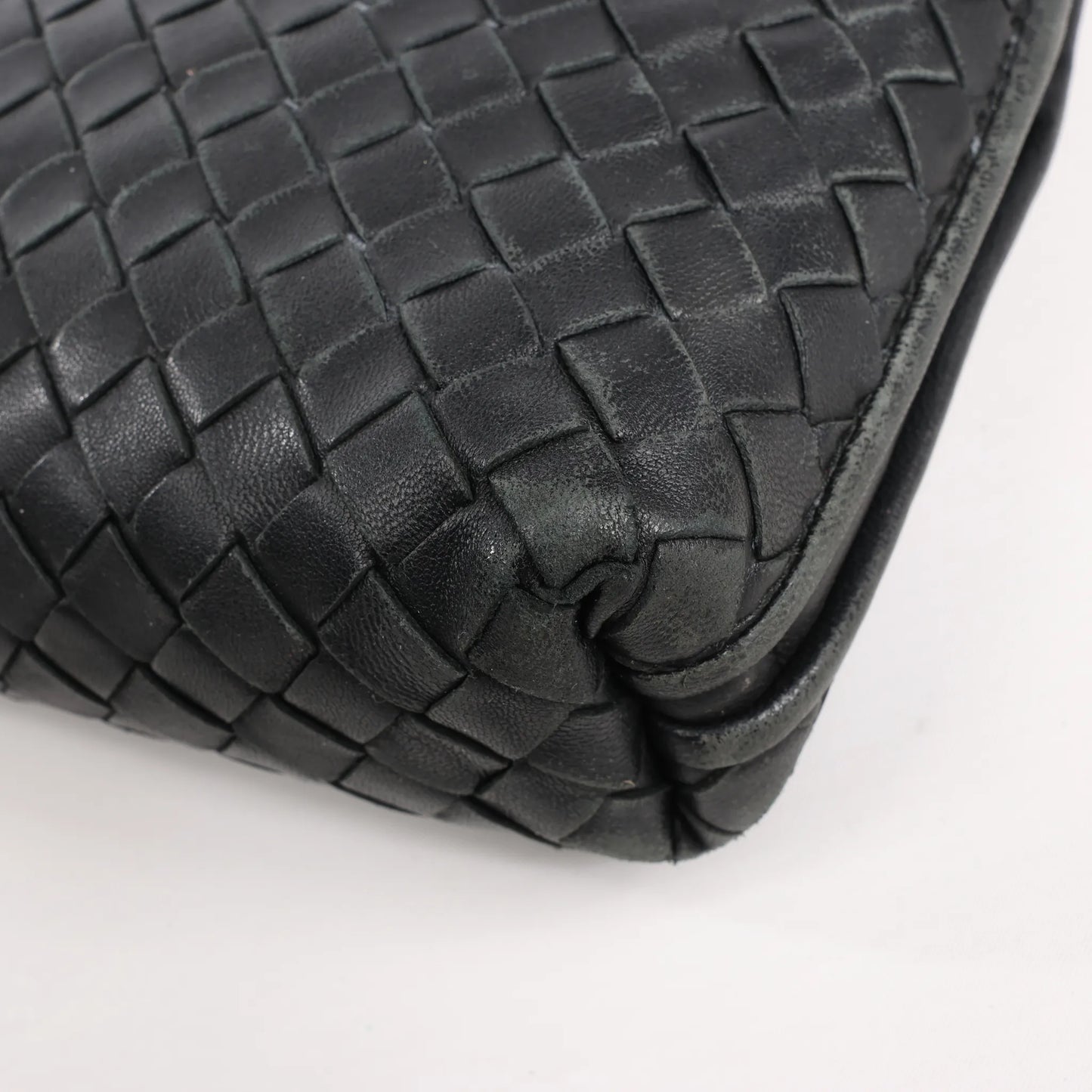 Bottega Veneta Nodini Intrecciato Leather Crossbody Bag in Black