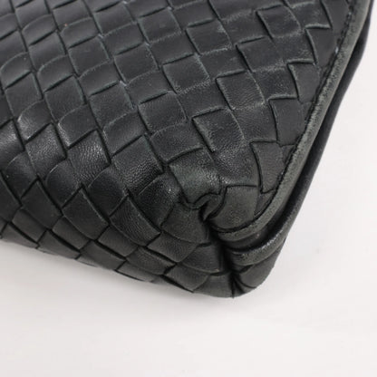 Bottega Veneta Nodini Intrecciato Leather Crossbody Bag in Black