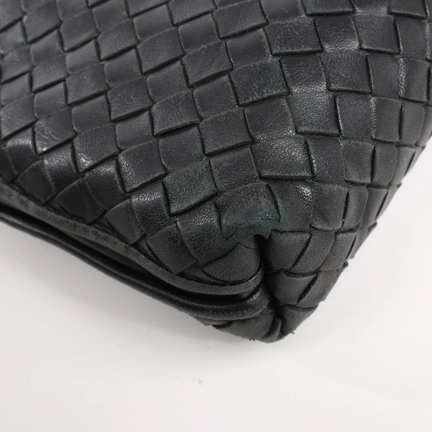 Bottega Veneta Nodini Intrecciato Leather Crossbody Bag in Black
