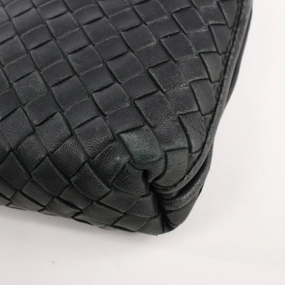 Bottega Veneta Nodini Intrecciato Leather Crossbody Bag in Black