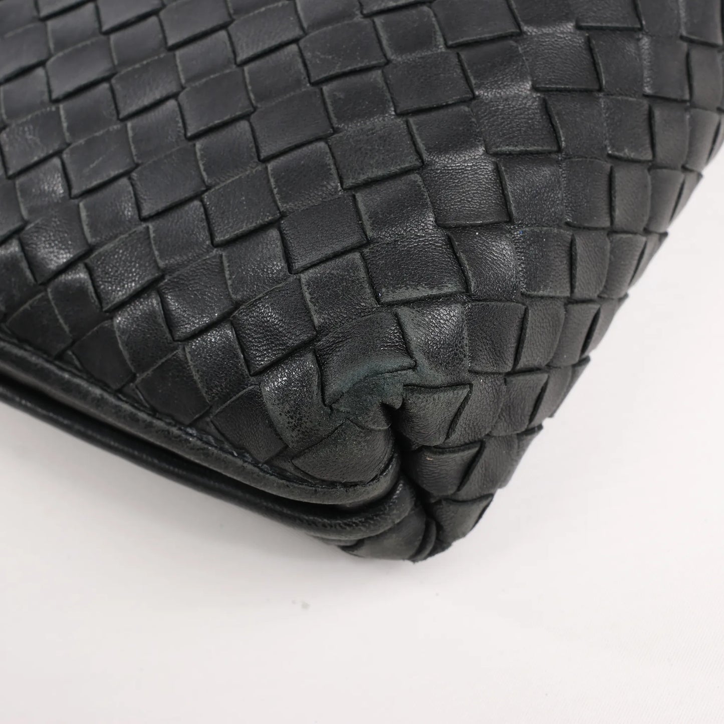 Bottega Veneta Nodini Intrecciato Leather Crossbody Bag in Black