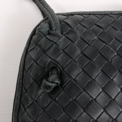 Bottega Veneta Nodini Intrecciato Leather Crossbody Bag in Black