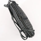 Bottega Veneta Nodini Intrecciato Leather Crossbody Bag in Black