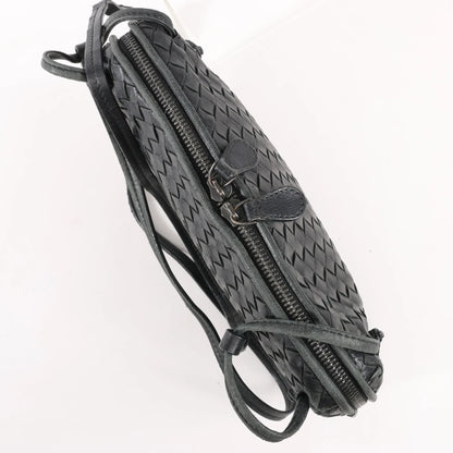 Bottega Veneta Nodini Intrecciato Leather Crossbody Bag in Black