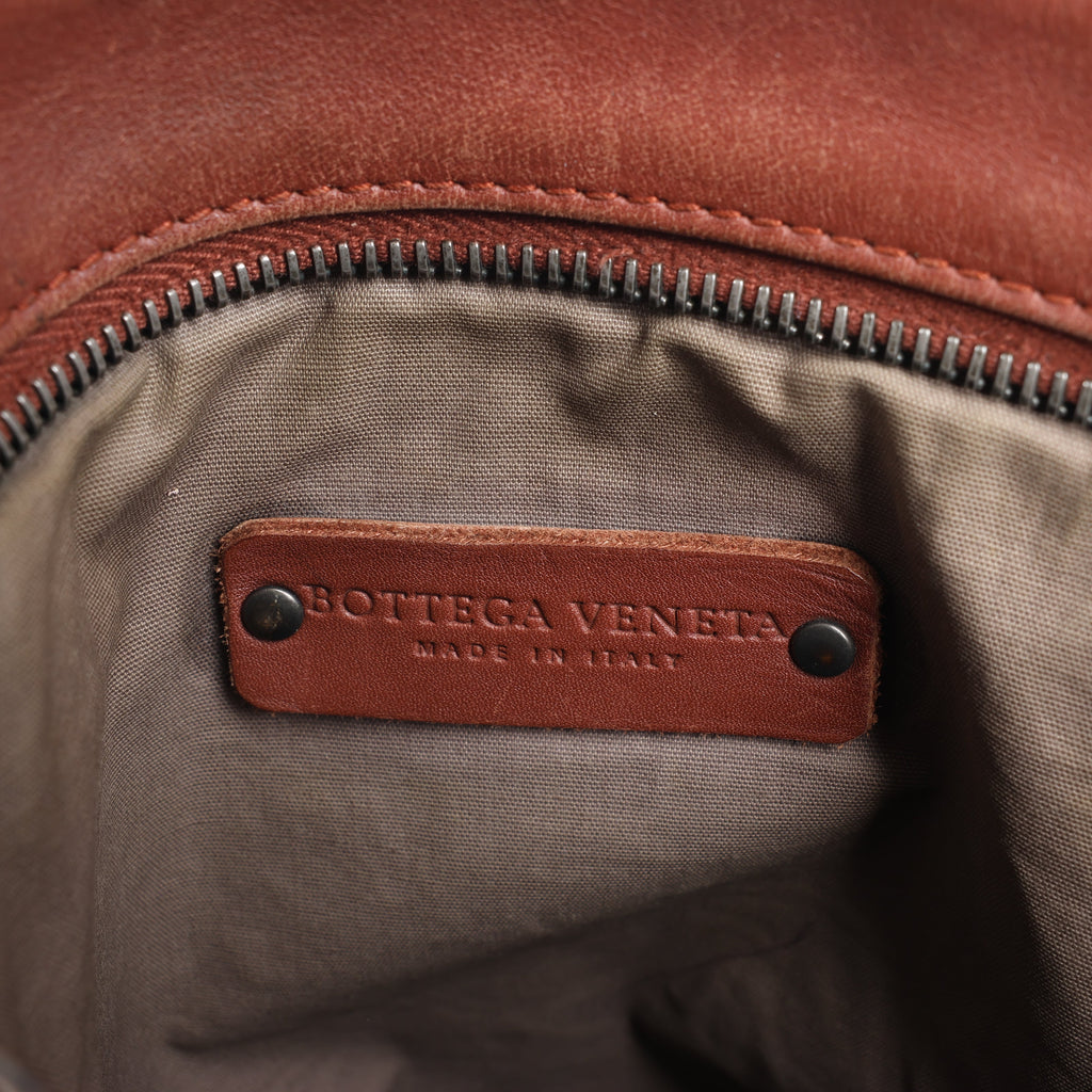 Bottega Veneta Nappa Intrecciato VN Crossbody Messenger Bag in Brown