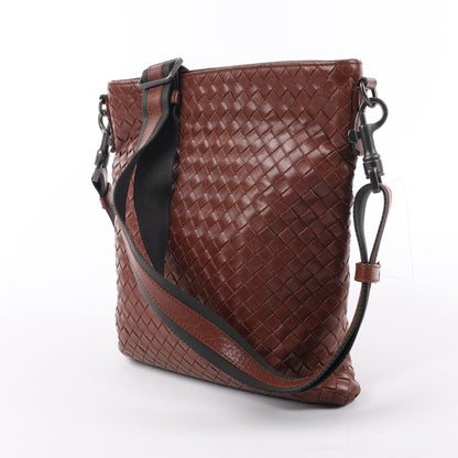 Bottega Veneta Nappa Intrecciato VN Crossbody Messenger Bag in Brown