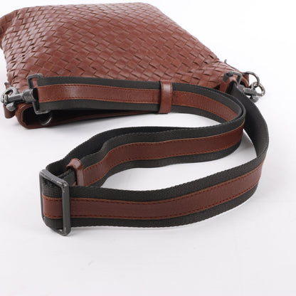 Bottega Veneta Nappa Intrecciato VN Crossbody Messenger Bag in Brown