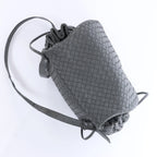 Bottega Veneta Flap Intrecciato Leather Crossbody Bag in Gray