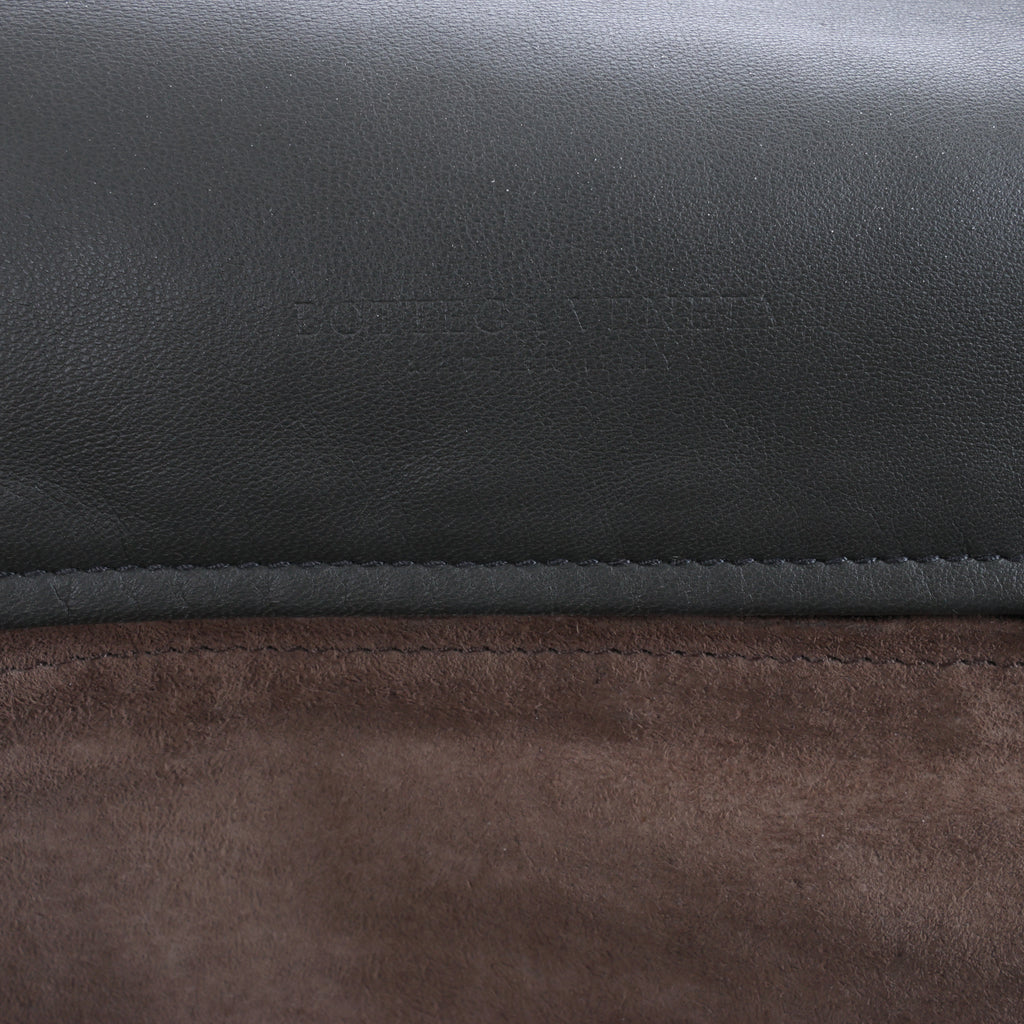 Bottega Veneta Flap Intrecciato Leather Crossbody Bag in Gray
