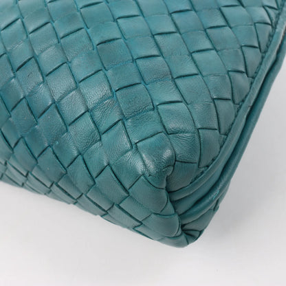 Bottega Veneta Nodini Intrecciato Leather Crossbody Bag in Green