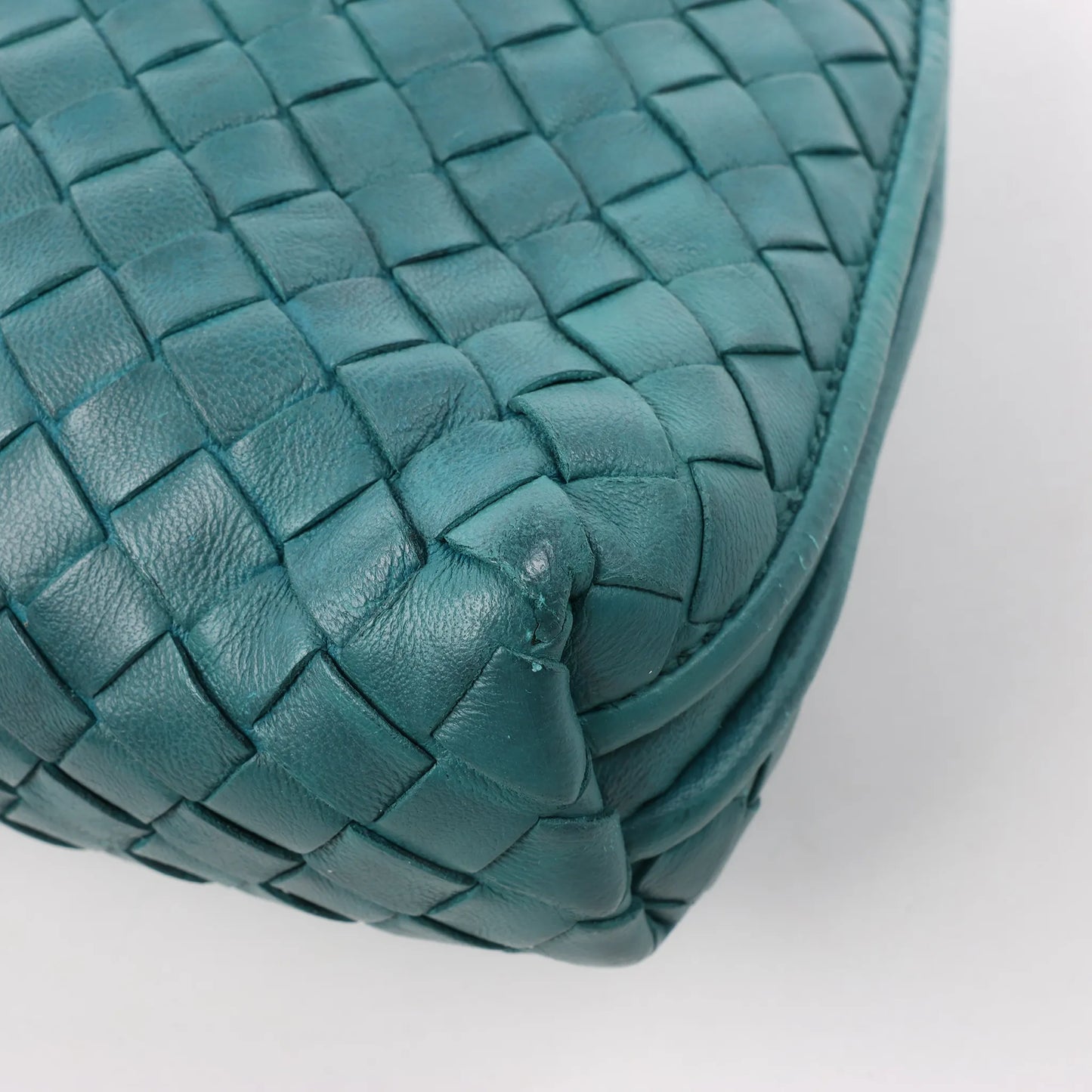 Bottega Veneta Nodini Intrecciato Leather Crossbody Bag in Green