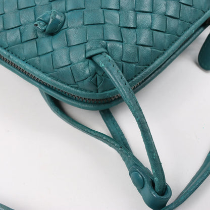 Bottega Veneta Nodini Intrecciato Leather Crossbody Bag in Green
