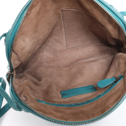 Bottega Veneta Nodini Intrecciato Leather Crossbody Bag in Green