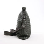 Bottega Veneta Nappa Intrecciato VN Crossbody Messenger Bag in Green