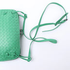 Bottega Veneta Nodini Intrecciato Leather Crossbody Bag in Green