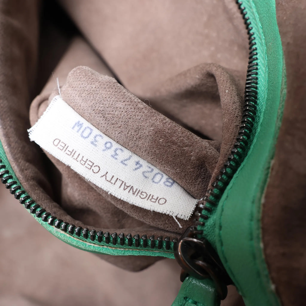 Bottega Veneta Nodini Intrecciato Leather Crossbody Bag in Green
