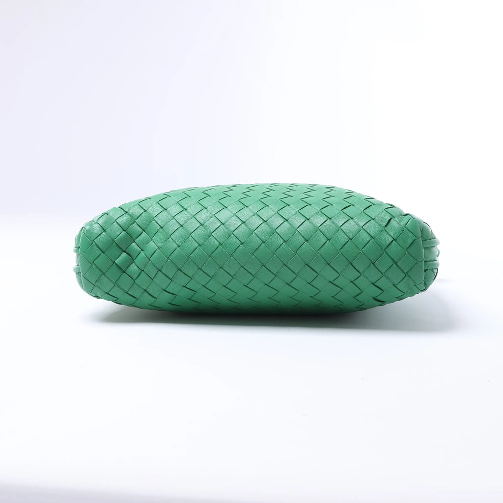 Bottega Veneta Nodini Intrecciato Leather Crossbody Bag in Green