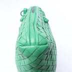 Bottega Veneta Nodini Intrecciato Leather Crossbody Bag in Green