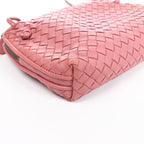 Bottega Veneta Nodini Intrecciato Leather Crossbody Bag in Pink