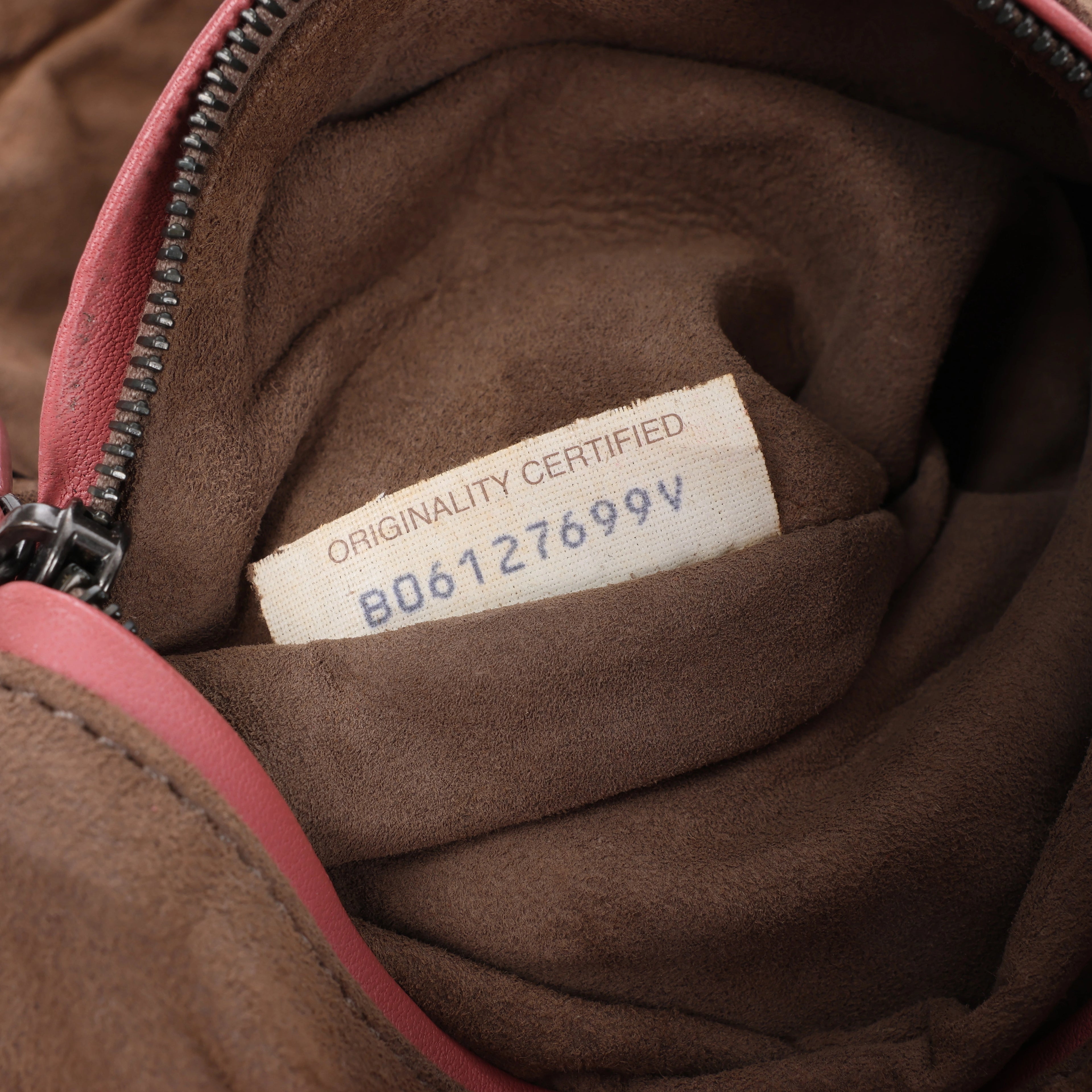 Bottega Veneta Nodini Intrecciato Leather Crossbody Bag in Pink