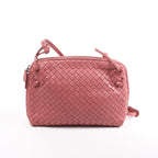 Bottega Veneta Nodini Intrecciato Leather Crossbody Bag in Pink